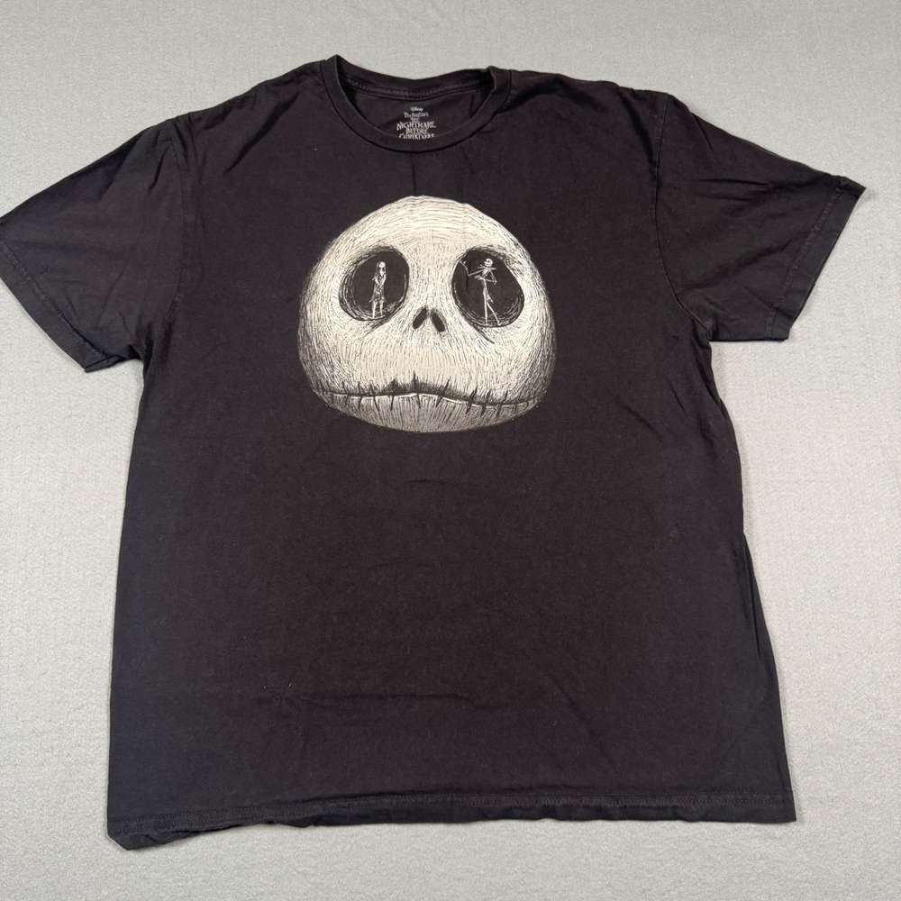 Disney Nightmare Before Christmas Jack Skellington Graphic Tee Gray‎ Mens Large